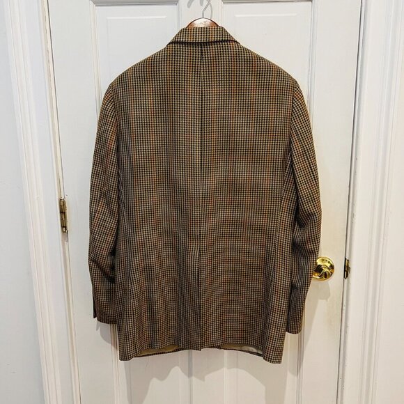 Paul Stuart Brown Gun Club Check Windowpane Tweed Wool Ticket Pocket Bla… - Picture 10 of 16